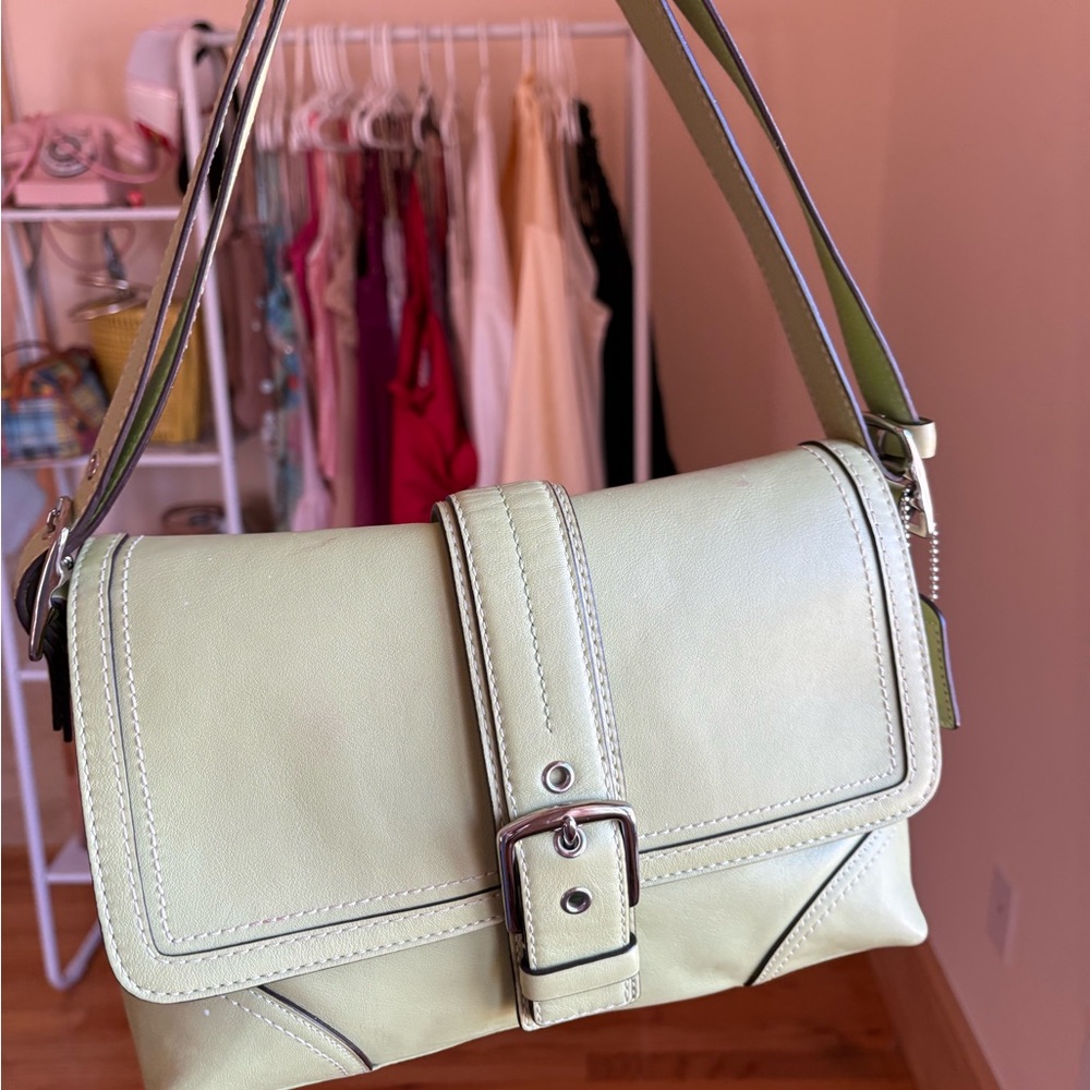 Coach Green Leather Bag